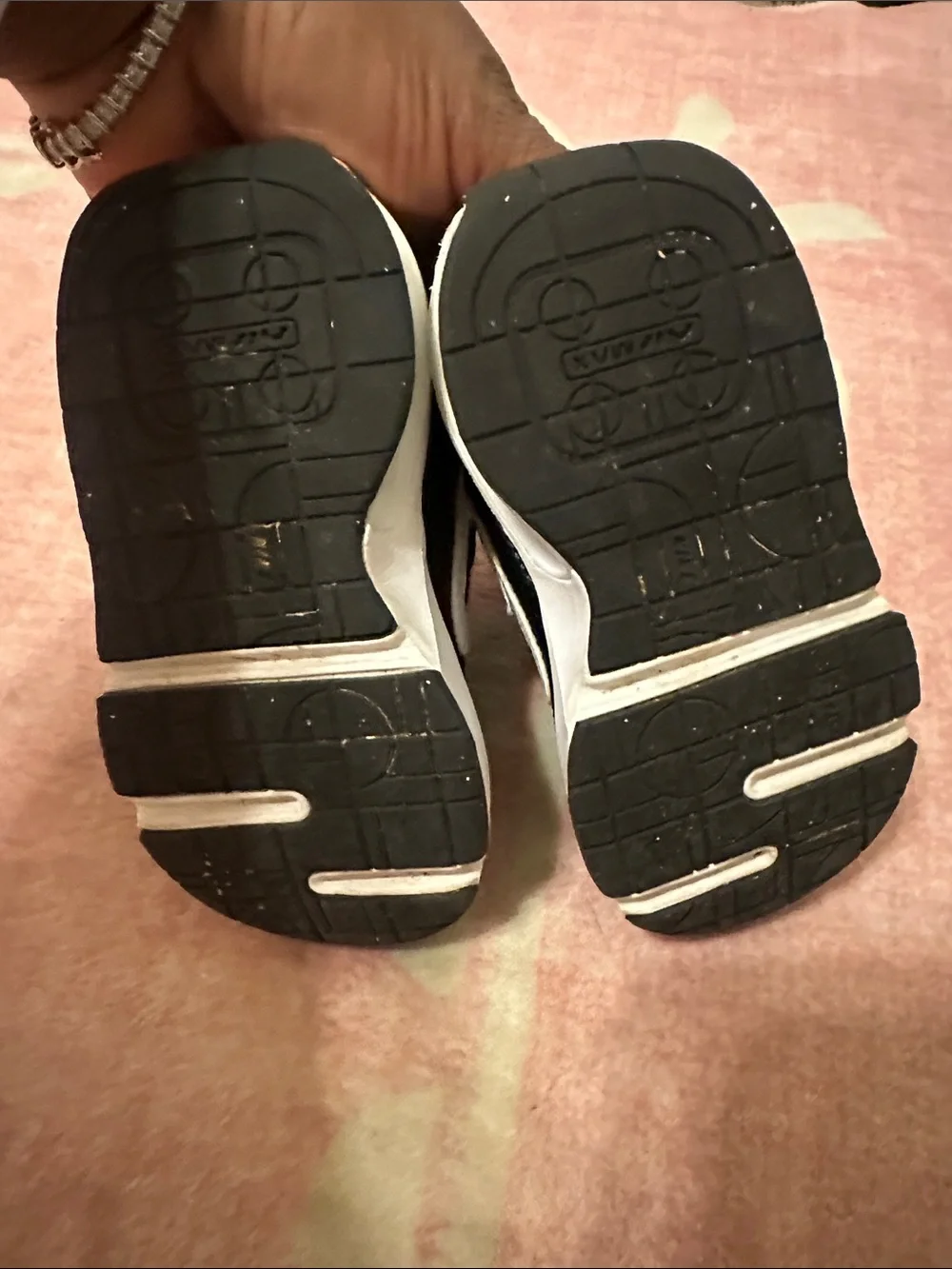 Nike Kids Black and White Air Max-style Sneakers